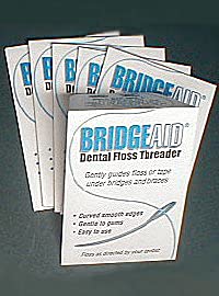 BridgeAid Dental Floss Threaders Buy 5 Packs of 50Pack Get 1 Pack Free 300 Threaders Total